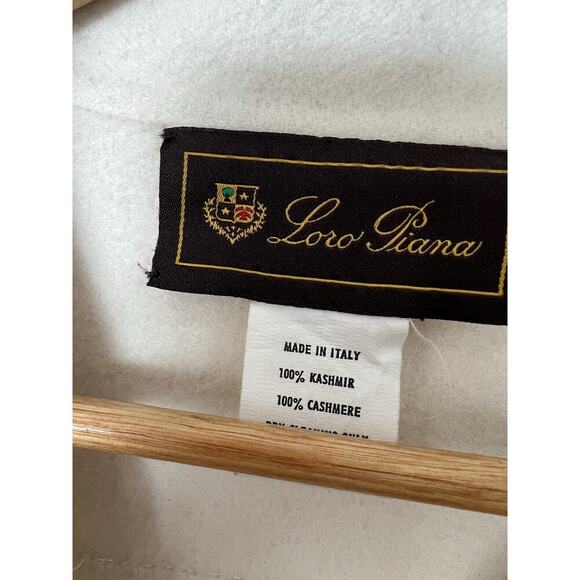 Loro Piana Women’s Cashmere Coat Jacket Ivory Cream Size EU 48 US 12 Blazer - Picture 10 of 13